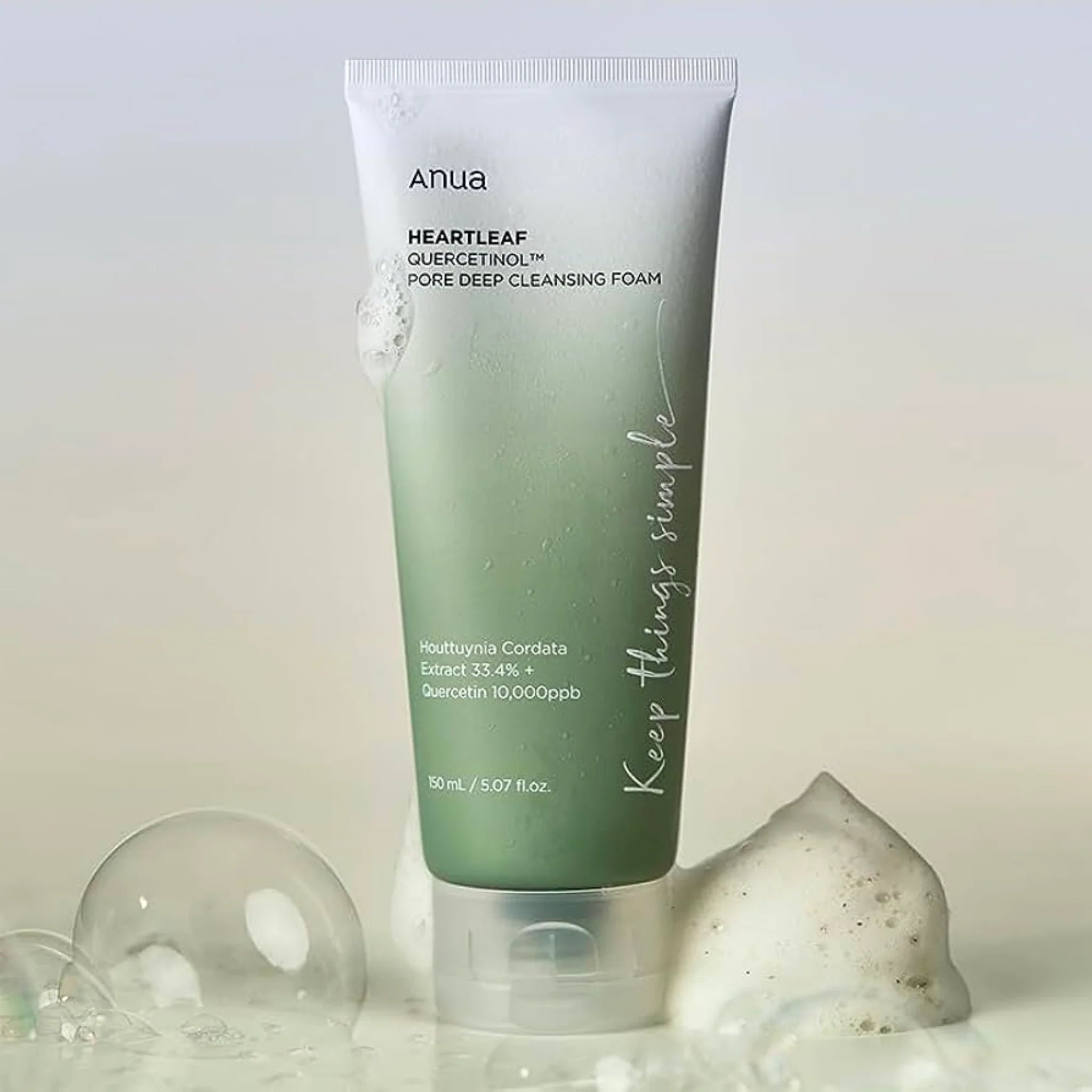 ANUA HEARTLEAF QUERCETINOL PORE DEEP CLEANSING FOAM 150ML