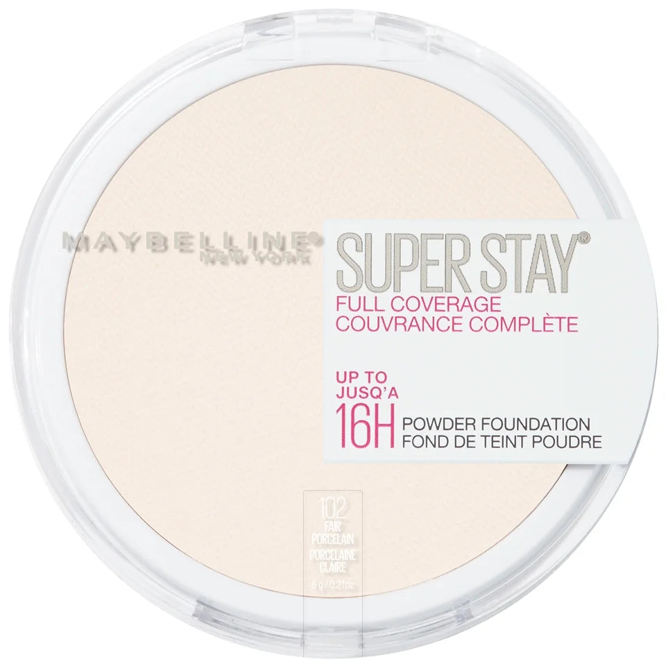 MAYBELLINE SUPER STAY POWDER FOUNDATION 24H MATTE FINISH + FLAWLESS FULL COVERAGE