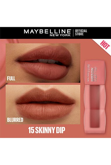 MAYBELLINE SUPER STAY TEDDY TINT 12 HOUR BLURRED MATTE • PLUSH COMFORT LONGWEAR • TRANSFERPROOF