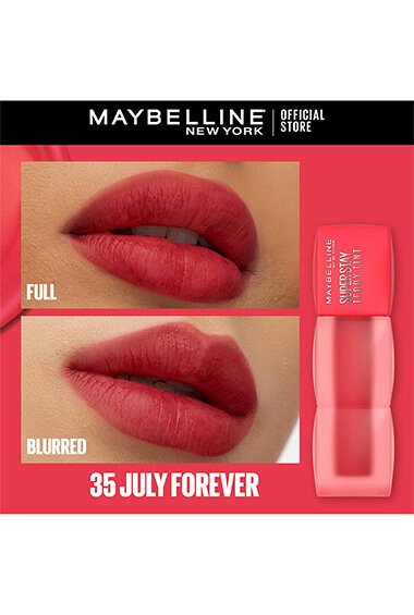 MAYBELLINE SUPER STAY TEDDY TINT 12 HOUR BLURRED MATTE • PLUSH COMFORT LONGWEAR • TRANSFERPROOF