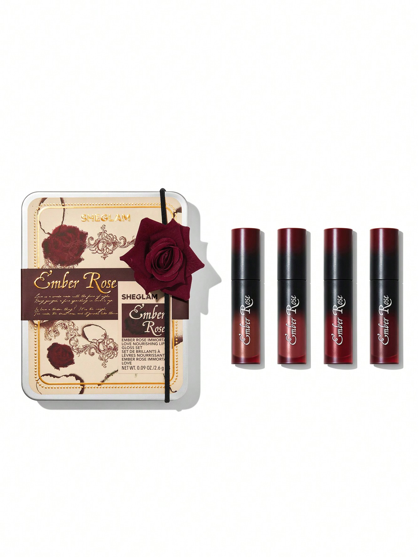 SHEGLAM 3D PRO FACE PEMBER ROSE IMMORTAL LOVE NOURISHING LIP GLOSS SET