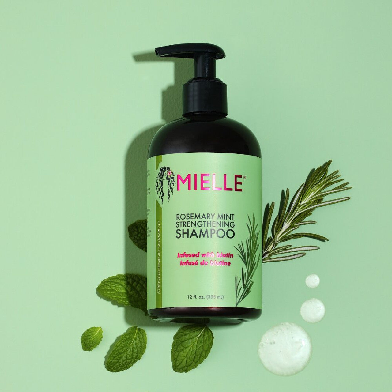 MIELLE  ROSEMARY MINT STRENGTHENING SHAMPOO ( 355ML )